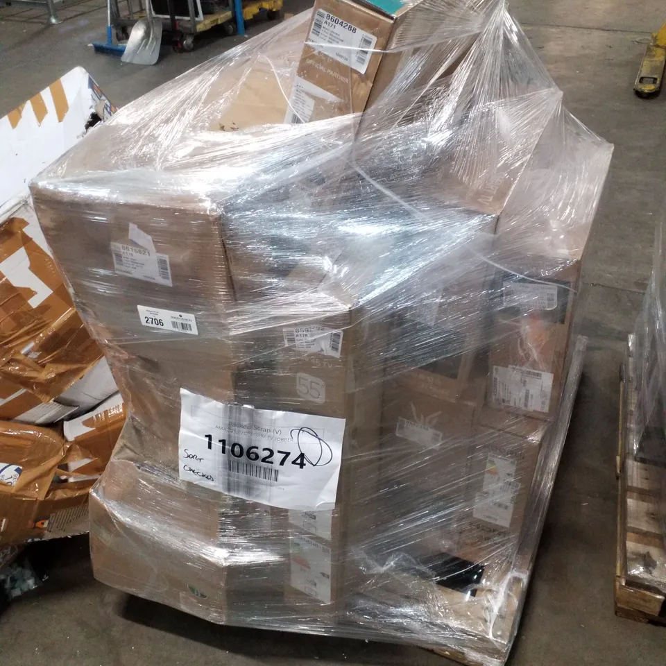 PALLET OF APPROXIMATELY 8 UNPROCESSED RAW RETURN MONITORS AND TELEVISIONS TO INCLUDE;