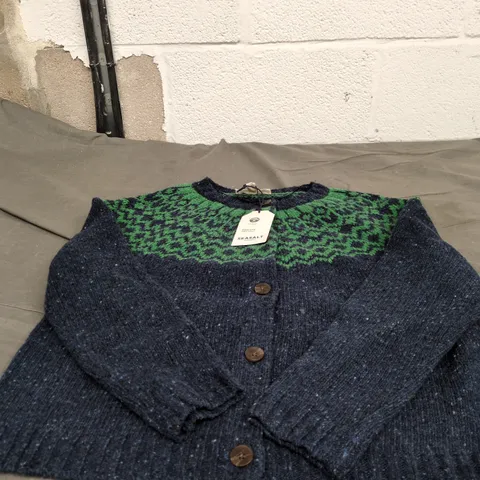 SEA SALT CORNWALL MERINO WOOL PORT KINNIS CARDIGAN UK 14 WITH TAGS