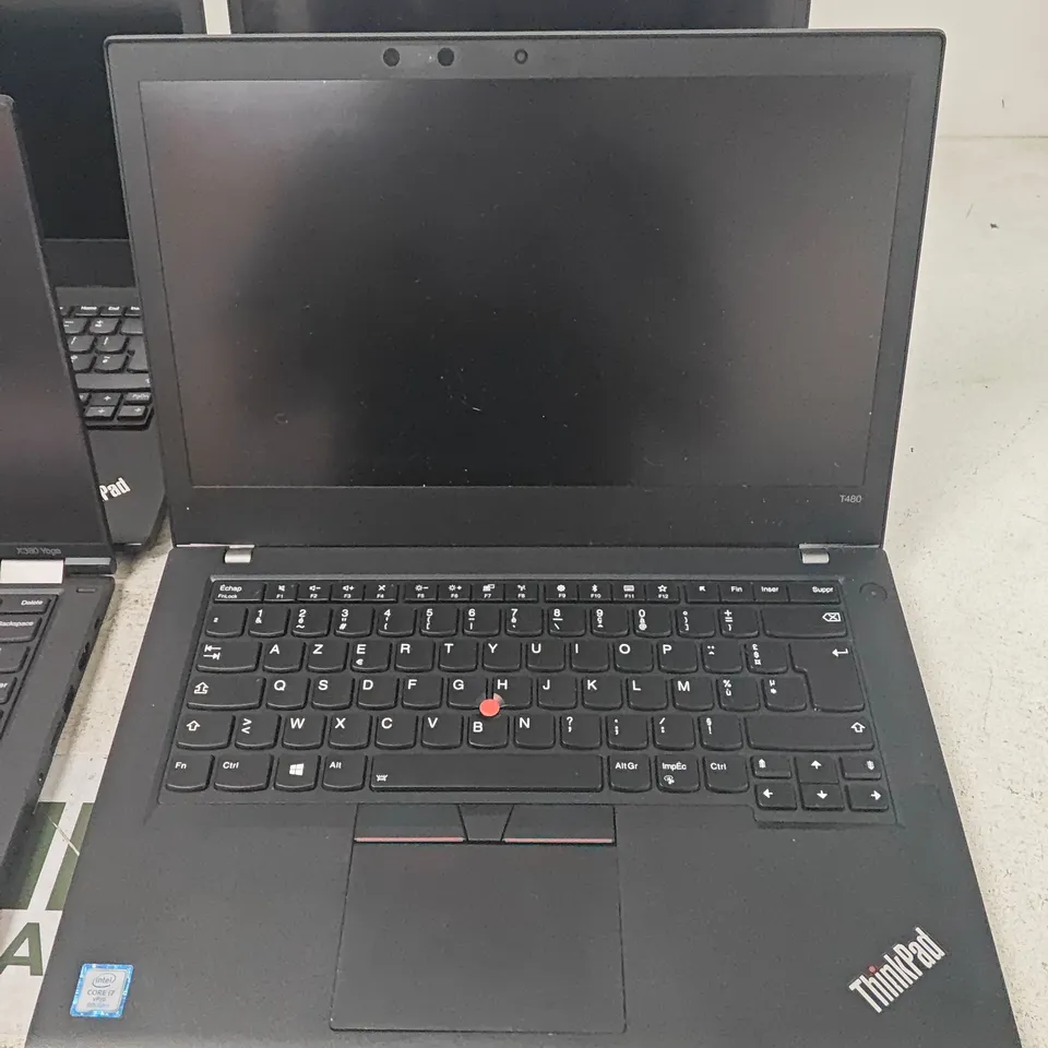 LOT OF 4 UNBOXED LENOVO THINKPAD LAPTOPS TO INCLUDE I7 T480 AND I5 T14