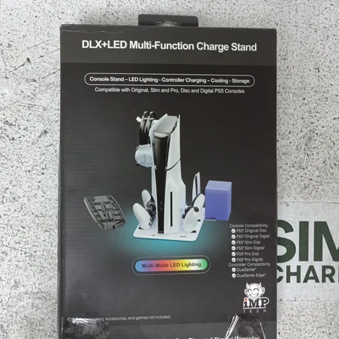 DLX+LED MULTI-FUNCTION CHARGE STAND FOR PLAYSTATION 5 – BOXED