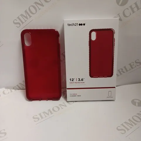 BOX OF 87 TECH21 CHERRY RED EVOROX PHONE PROTECTION CASES FOR IPHONE XS MAX