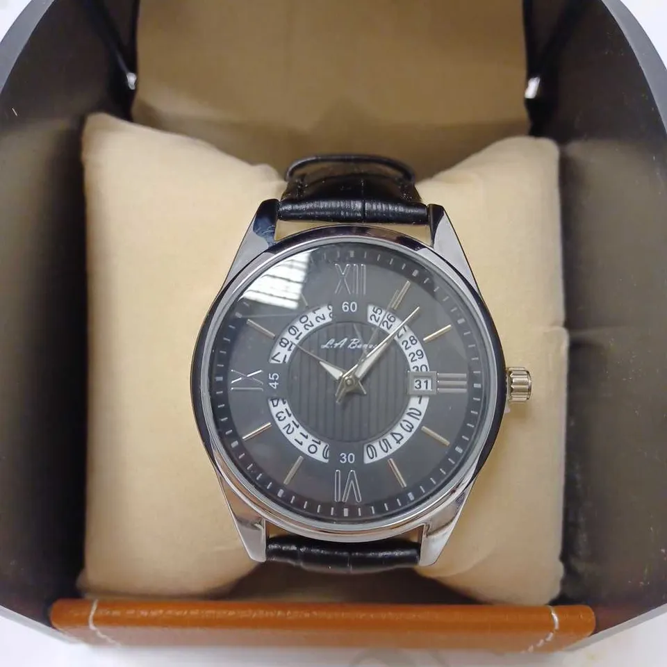 LA BANUS CHRONOGRAPH LEATHER STRAP WRISTWATCH 