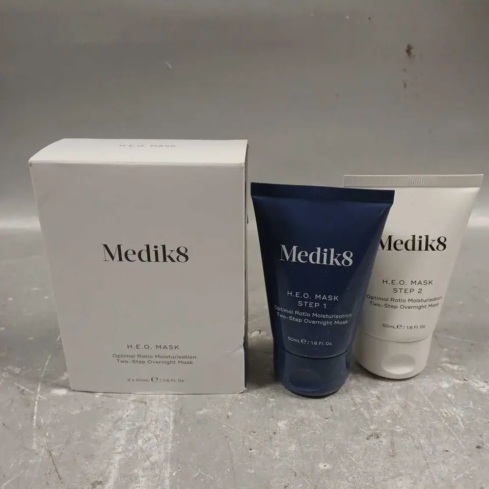 BOXED MEDIK8 H.E.O. MASK TWO STEP OVERNIGHT MASK 2X50ML