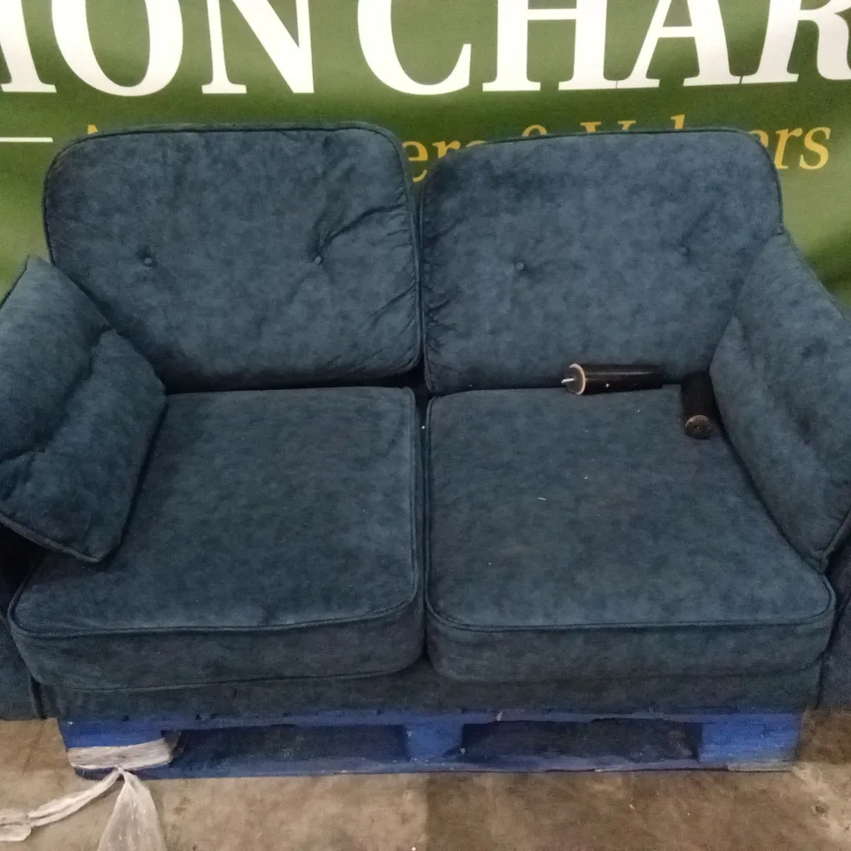 PAULO FABRIC 2 SEATER SOFA - NAVY
