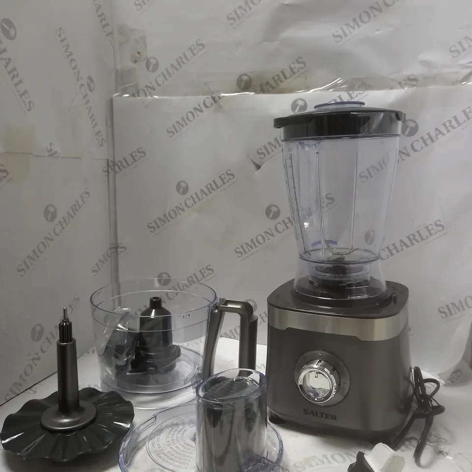 COSMOS FOOD PROCESSOR & BLENDER, 2 SPEEDS AND PULSE, MULTIFUNCTION, 1.4 L JUG, 1.5 L BOWL, 800 W, GREY