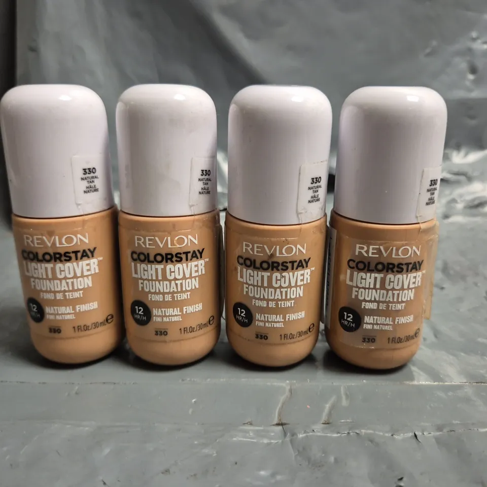 LOT OF APPROXIMATELY 55 REVLON COLOURSTAY LIGHT COVER 30ML FOUNDATIONS - 330 NATURAL TAN