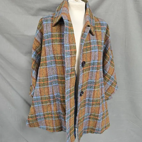 JAMIESON'S SHETLAND TWEED JACKET IN BROWN MULTI ONE SIZE 