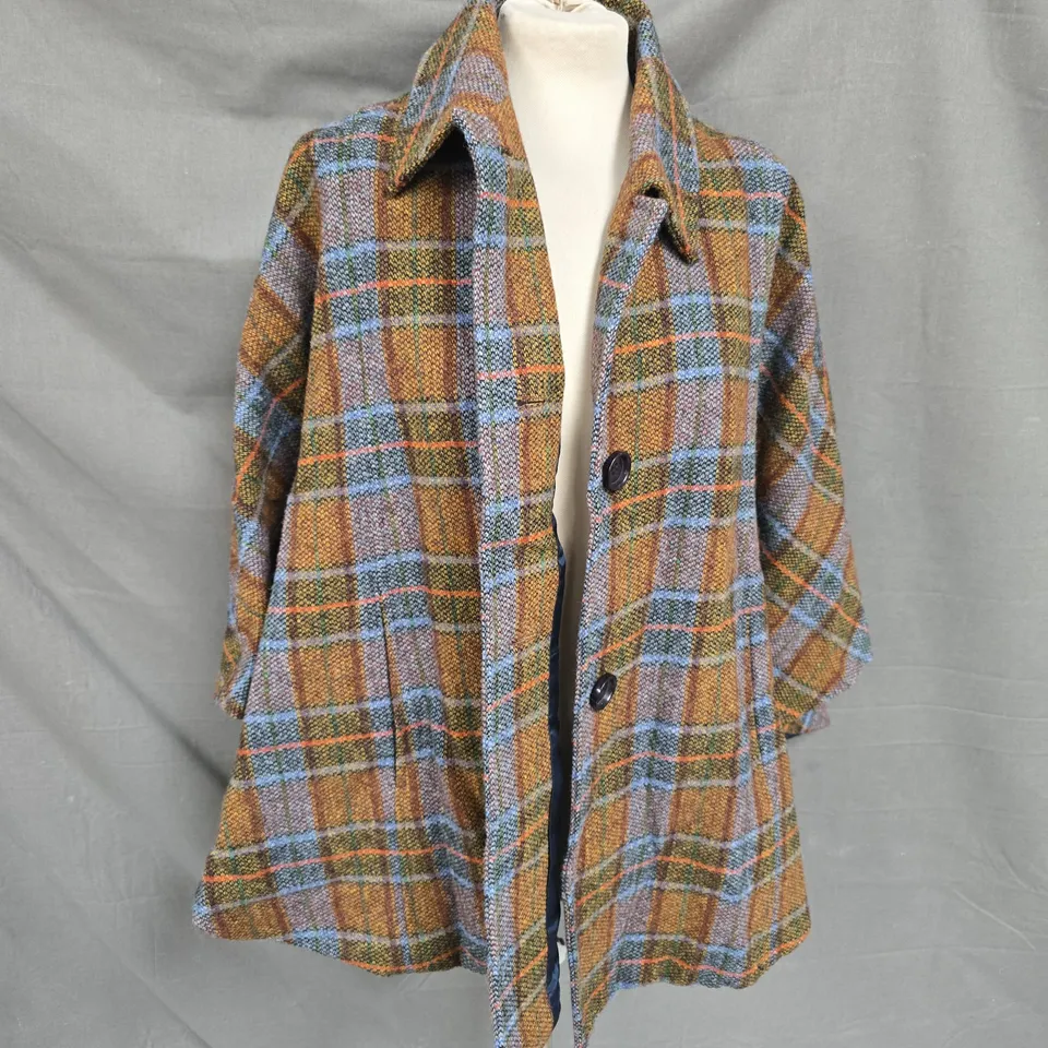 JAMIESON'S SHETLAND TWEED JACKET IN BROWN MULTI ONE SIZE 