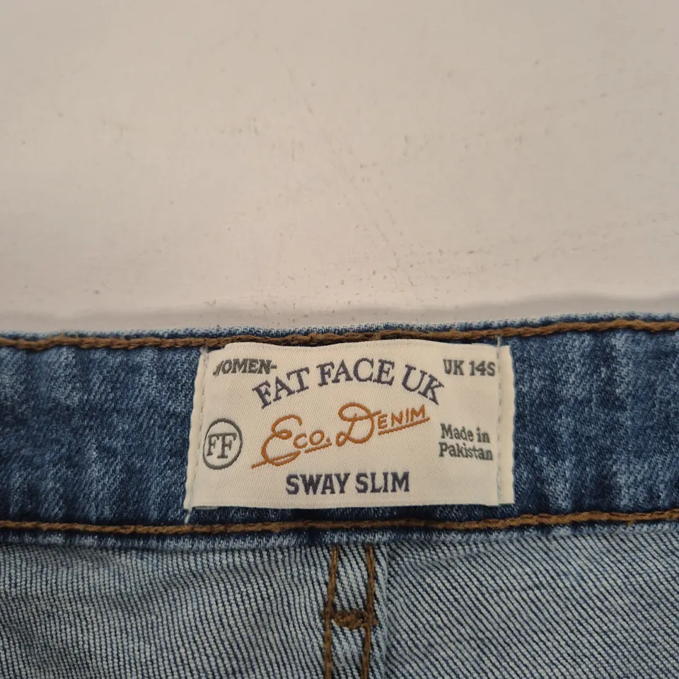 FAT FACE WOMEN'S JEANS – SWAY SLIM, ECO DENIM, UK 14S