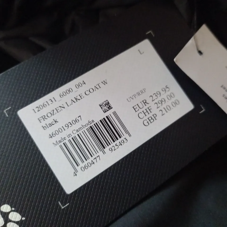 JACK WOLFSKIN FROZEN LAKE COAT IN BLACK - L
