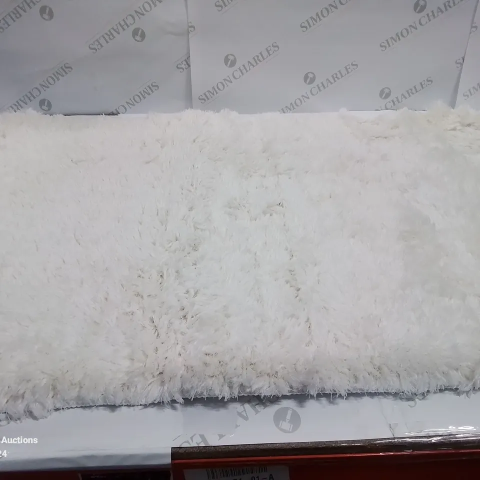 BRAND NEW PACO HOME 245 WANDA CREAM SHAGGY 60X100CM RUG