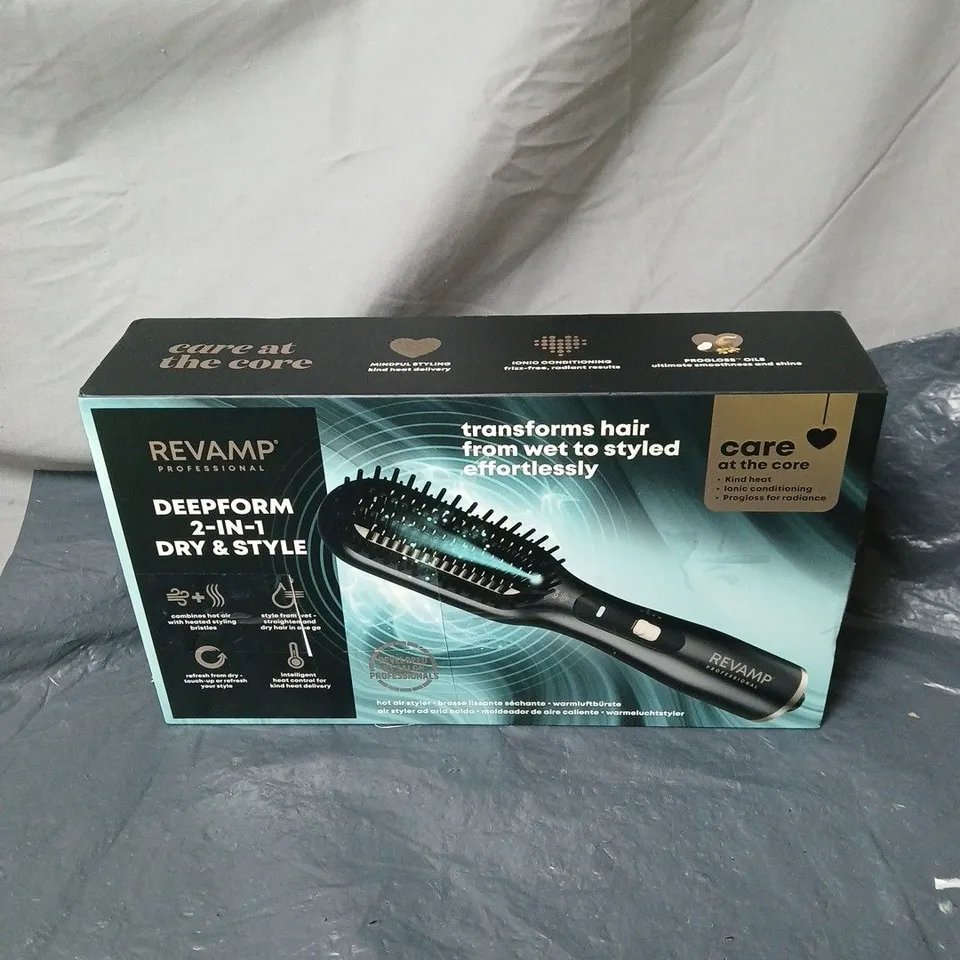 REVAMP DEEPFORM 2 IN 1 DRY AND STYLE HOT AIR STYLER BOXED