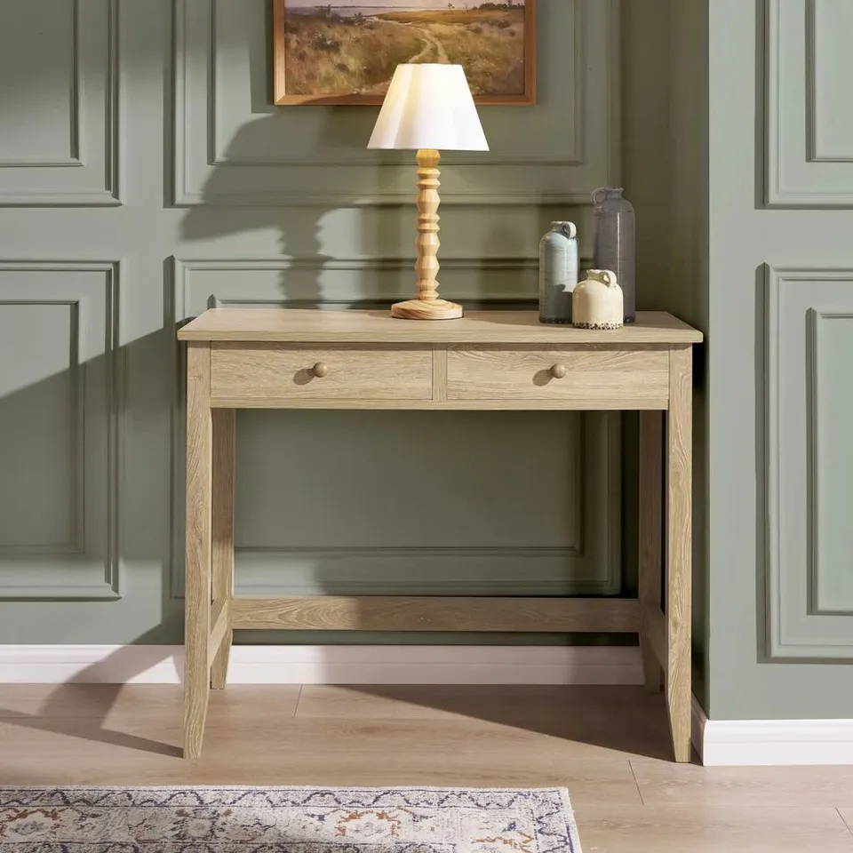 BOXED DUSK NELL CONSOLE TABLE - LIGHT WOOD (1 BOX)