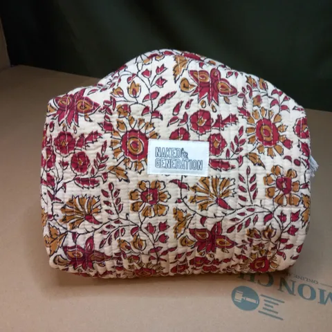 NAKED GENERATION FLORAL DESIGN BAG IN CREAM