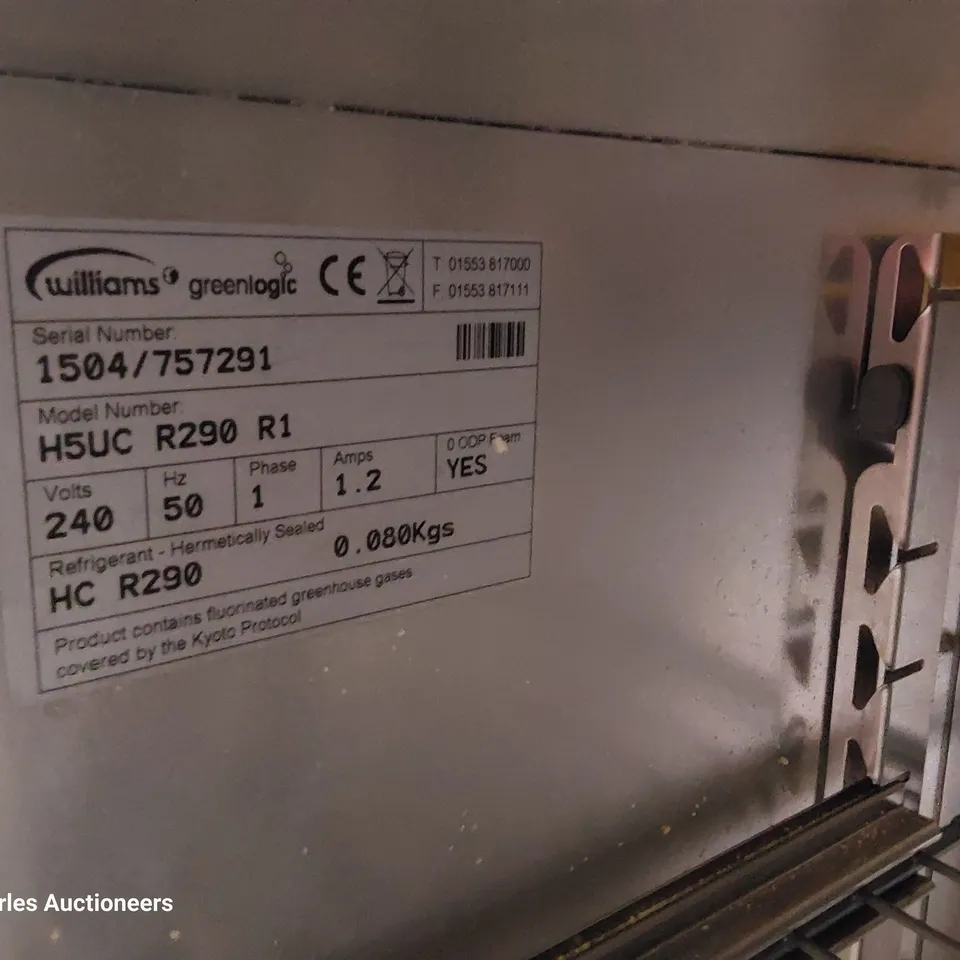 WILLIAMS UNDERCOUNTER FRIDGE H5UC R290 R1
