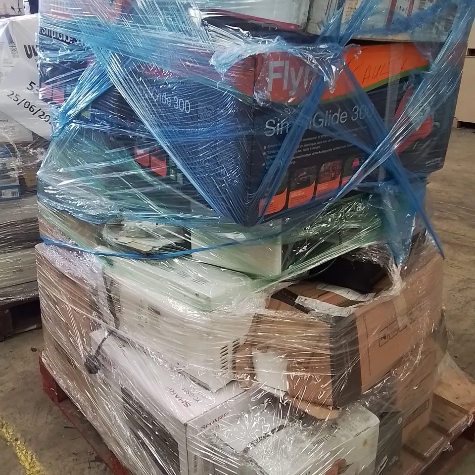 PALLET CONTAINING A LARGE QUANTITY OF ELECTRICAL PRODUCTS TO INCLUDE;KETTLE,LAWN MOWER,TOASTER,FAN,IRON