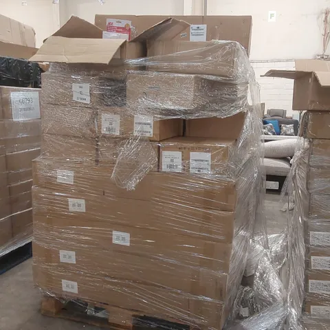 PALLET CONTAINING A VERY LARGE QUANTITY OF ELECTRONIC DOOR BELLS, LAMPS, FURNITURE ITEMS ECT
