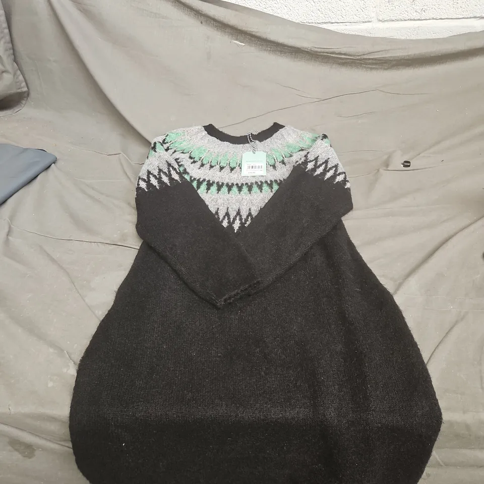 WEIRD FISH AMREN FAIR ISLE SPARKLE KNITTED DRESS SIZE 10 TAGGED