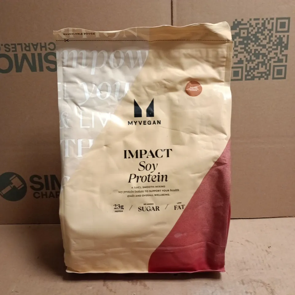 MYVEGAN IMPACT SOY PROTEIN SALTED CARAMEL FLAVOUR 2.5KG