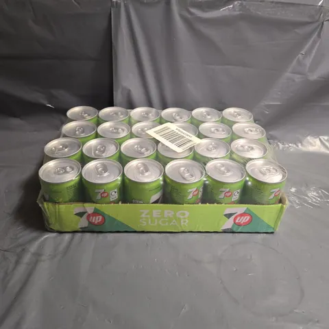 SEALED 7UP ZERO SUGAR CANS 24X150ML - COLLECTION ONLY