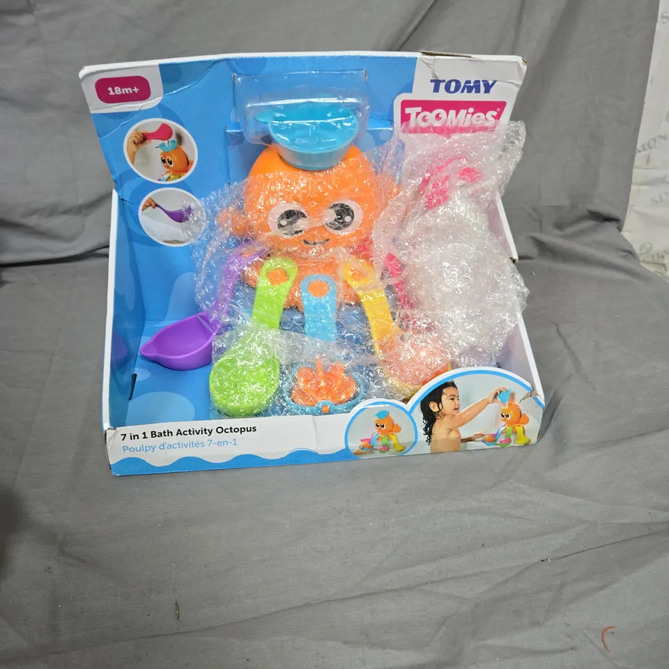 Tomy Toomies 7 in 1 Bath Activity Octopus – Boxed Bath Toy (18m+)