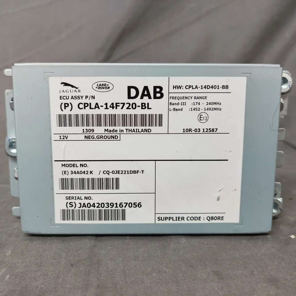 JAGUAR/LAND ROVER DAB ECU MODULE – DAB RADIO UNIT (P/N CPLA-14F720-BL)
