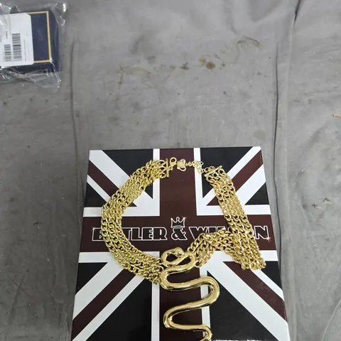 BUTLER & WILSON GOLD-TONE SNAKE NECKLACE