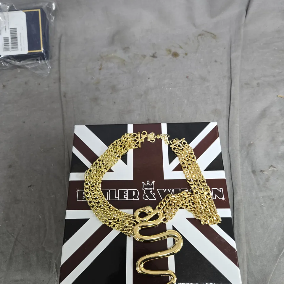 BUTLER & WILSON GOLD-TONE SNAKE NECKLACE