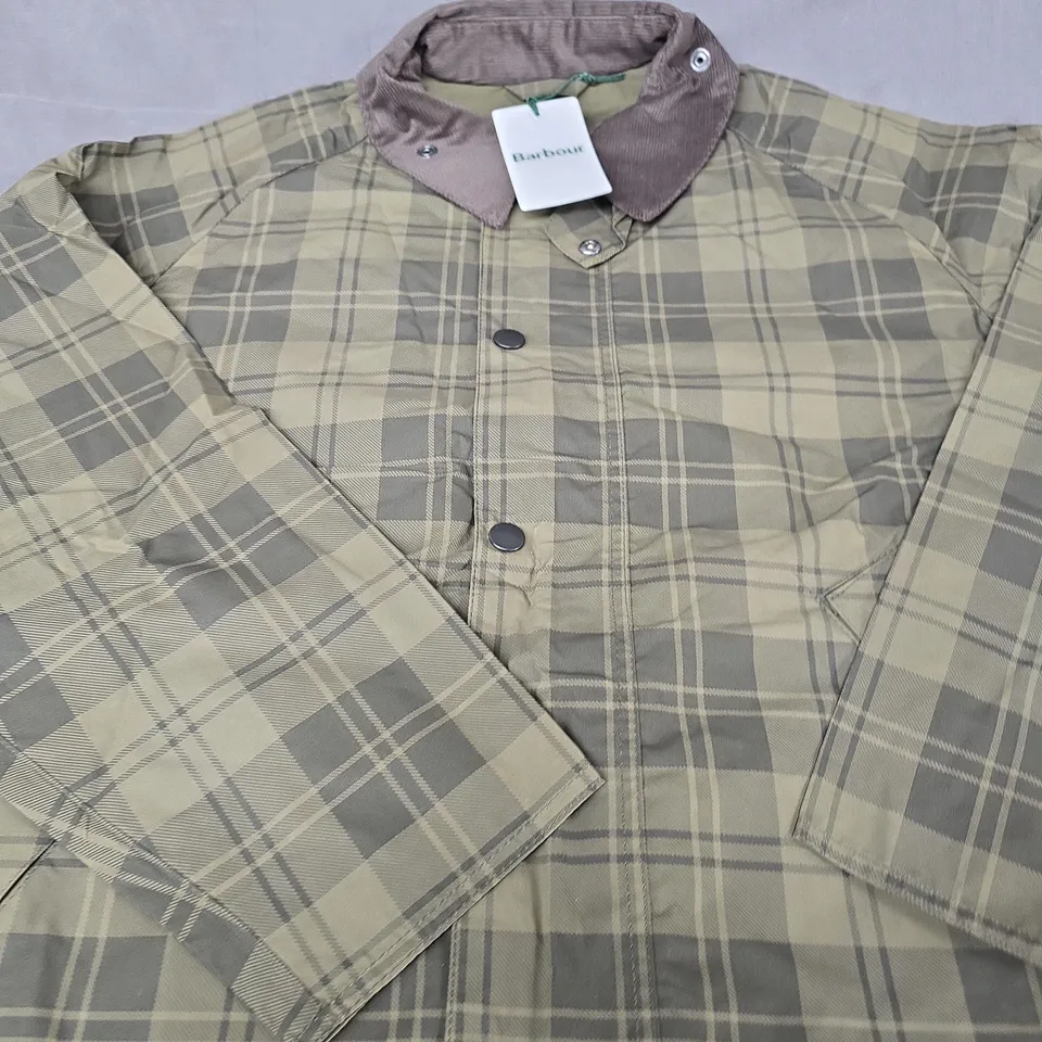 BARBOUR TRANSPORT CHECK COTTON CASUAL JACKET – UK 38