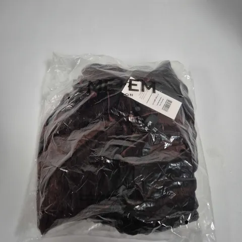 ME+EM FLUID VELVET DRAPED DRESS β UK 14 (US 10, EU 42) CHOCOLATE