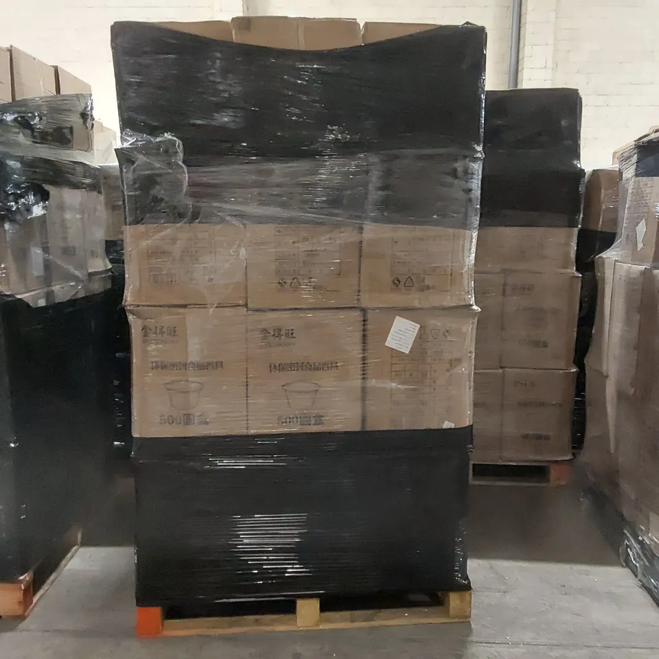 PALLET TO CONTAIN A LARGE ASSORTMENT OF SEALED FOOD CONTAINERS 
