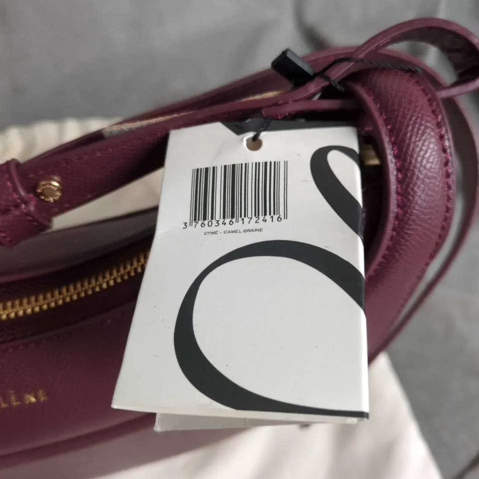 POLÈNE PURPLE CAMEL-GRAIN CYME HANDBAG