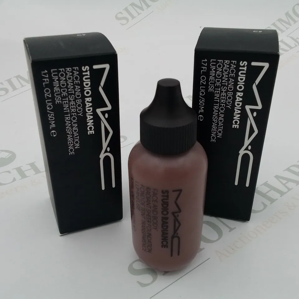 MAC COSMETICS STUDIO RADIANCE FACE AND BODY FOUNDATION 50ML C9 X2