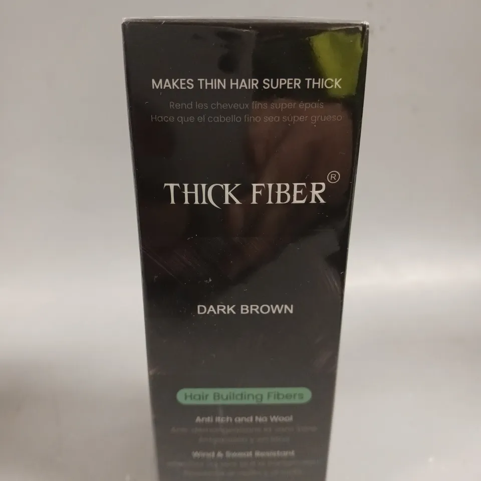 BOXED SEALED THICK FIBER HAIR BUILDING FIBERS - DARK BROWN
