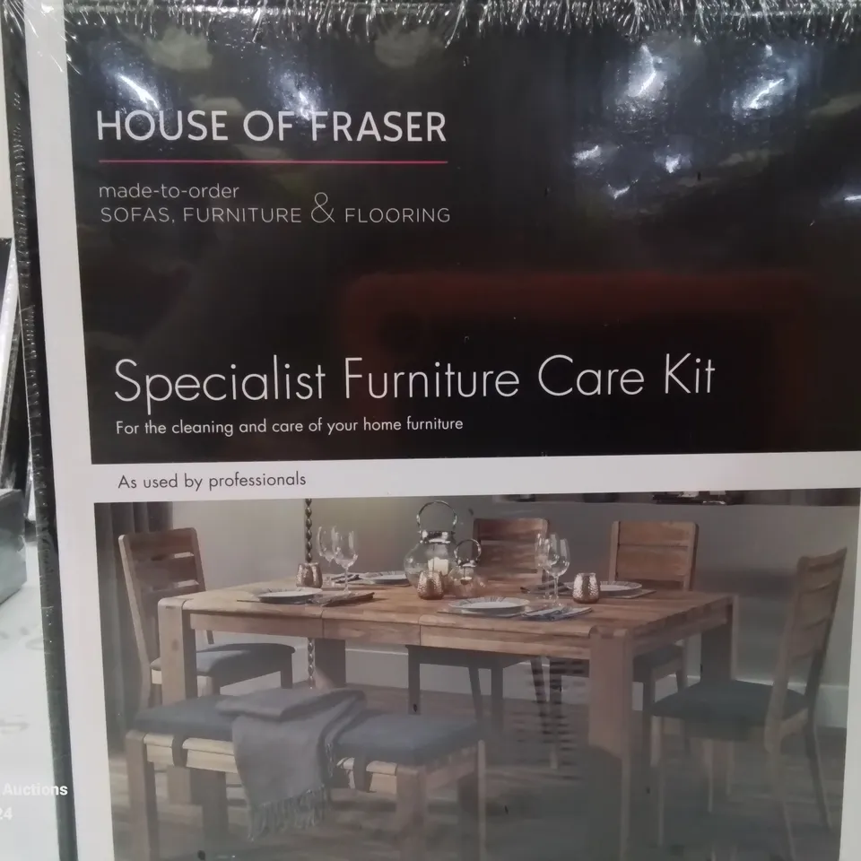 BOX CONTAINING 6 BOXED HOUSE OF FRASER SPECIALIST FURNITURE CARE KITS