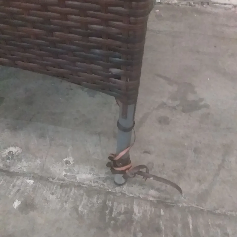 X2 RATTAN EFFECT GARDEN CHAIRS BROWN
