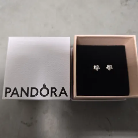 BOXED PANDORA STAR RING - SIZE UNSPECIFIED 