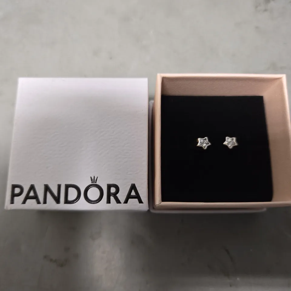 BOXED PANDORA STAR RING - SIZE UNSPECIFIED 