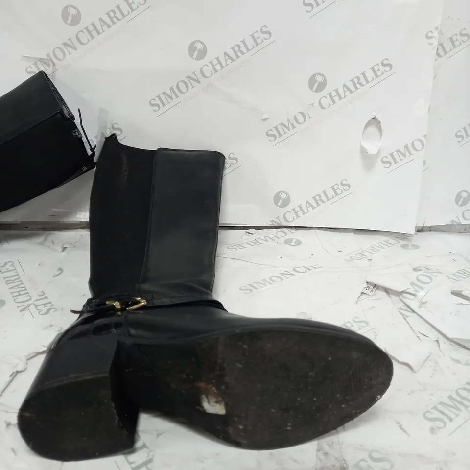 DUNE TILDING BOOT BLACK LEATHER SIZE 5 - BOXED 