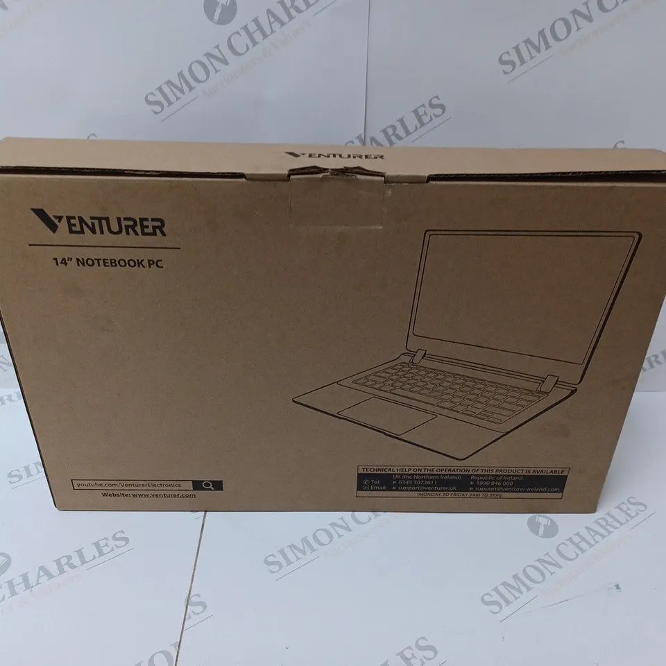 BRAND NEW BOXED VENTURER EUROPA 14 PLUS 14" NOTEBOOK PC - MATT BLACK