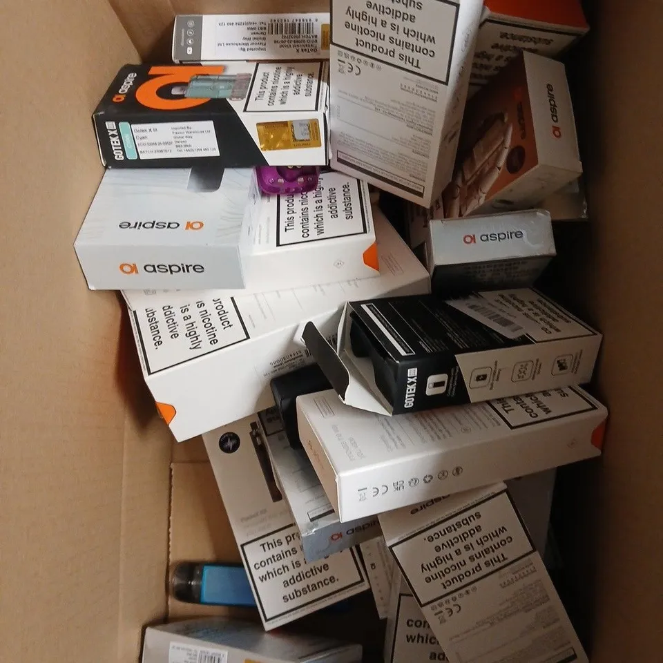 APPROXIMATELY 15 ASSORTED ASPIRE E-CIG PRODUCTS AND ACCESSORIES 
