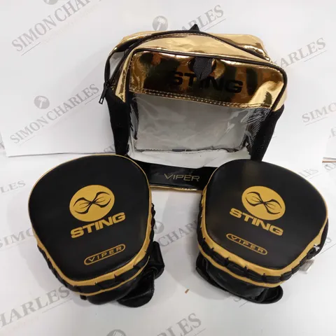 STING VIPER SPARRING PADS - BLACK AND GOLD