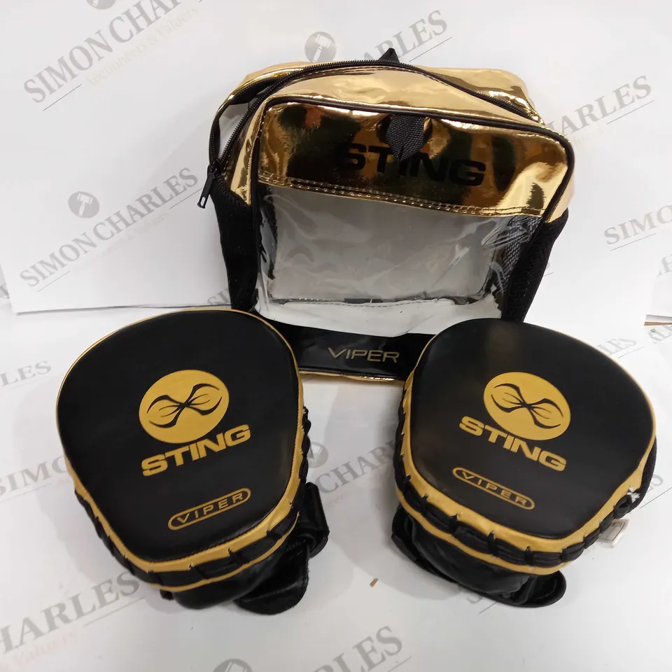 STING VIPER SPARRING PADS - BLACK AND GOLD