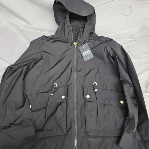 BARBOUR INTERNATIONAL PIPER SP JACKET – BLACK, UK 10