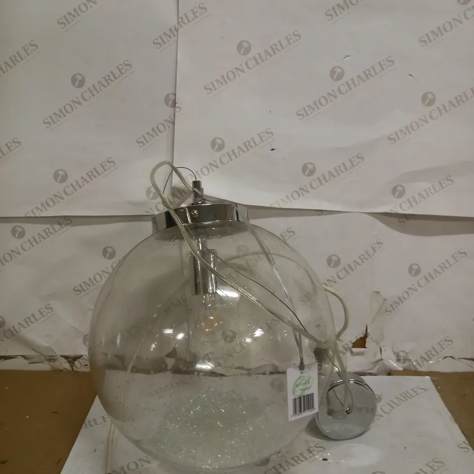 ENDON 76291 HARBOUR 1 LIGHT CEILING PENDANT IN CHROME PLATE - DIA: 35CM