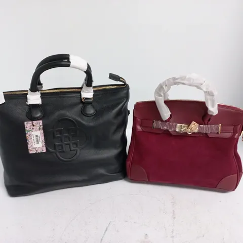 LOT OF 5 HANDBAGS TO INCLUDE SADDLER AND VALISSIERE