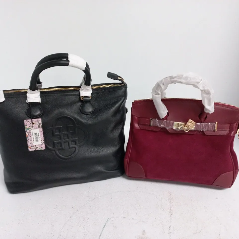 LOT OF 5 HANDBAGS TO INCLUDE SADDLER AND VALISSIERE