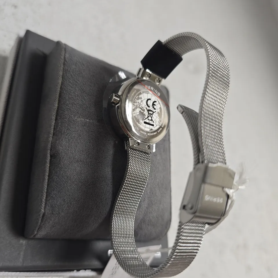 BERING SOLAR WATCH – STAINLESS STEEL MESH BRACELET – BOXED