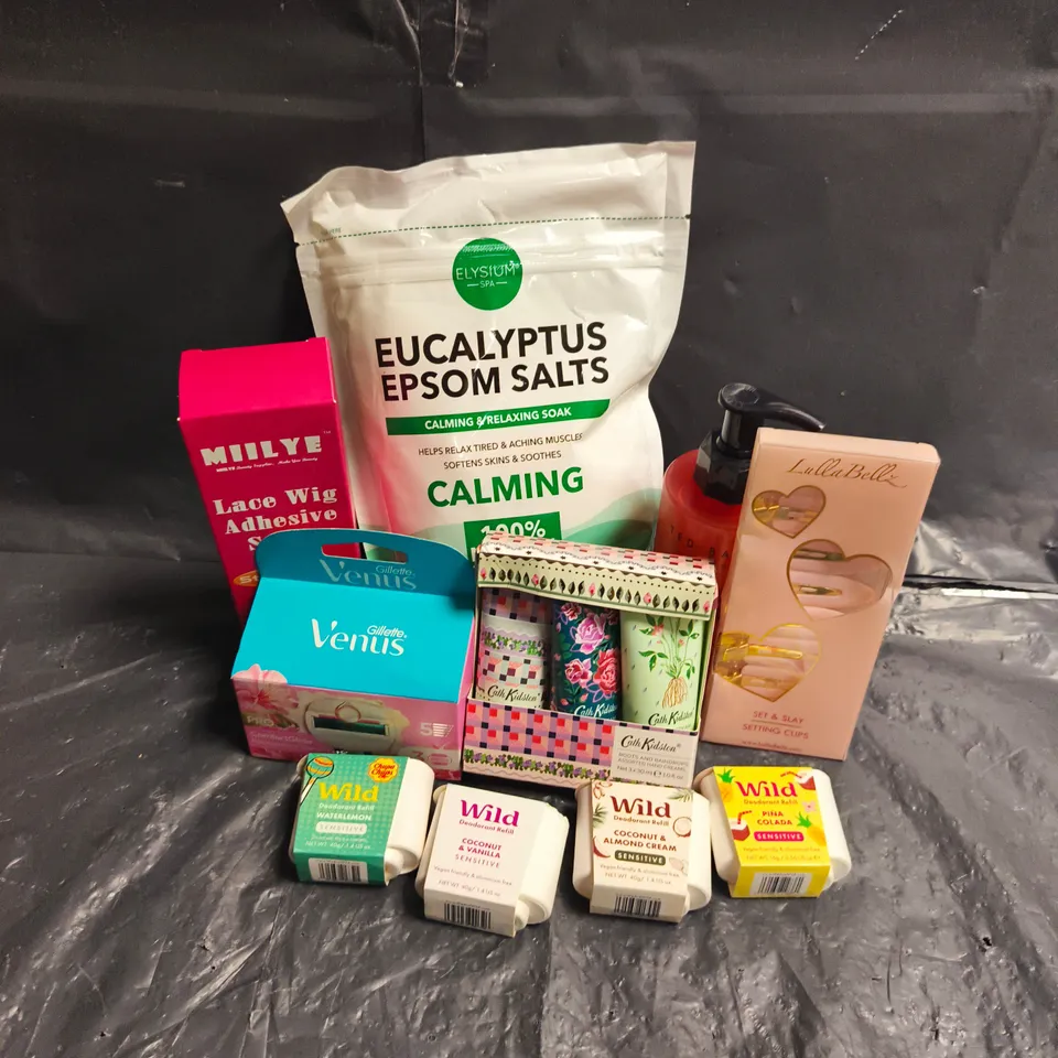 APPROXIMATEY 20 ASSORTED HEALTH AND BEAUTY PRODUCTS TO INCLUDE - LELLABELLE CLIPS - WILD DEODORANT REFILLS - CATH KIDSON HAND CREAM - ETC
