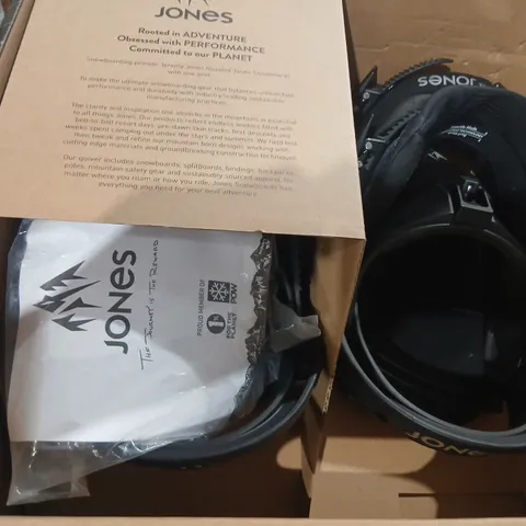 JONES MERCURY BLACK SNOWBOARD BOOTS – MEN'S UK 6–9.5 (US 7–10.5, EU 39–43.5), MEDIUM WIDTH